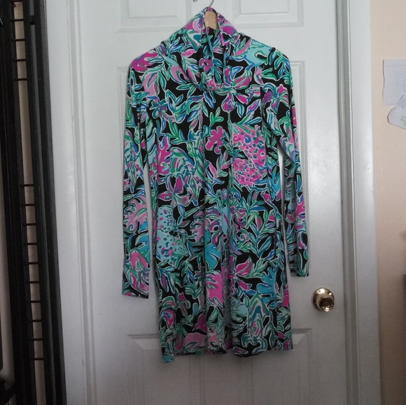 Lilly Pulitzer LilShield UPF 50+ Dress in Onyx Let’s Get Wild Print Size… - Picture 5 of 14